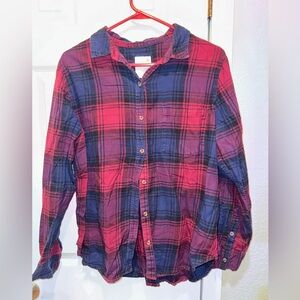 SO Vibrant Plaid Shirt in Pink and Blue